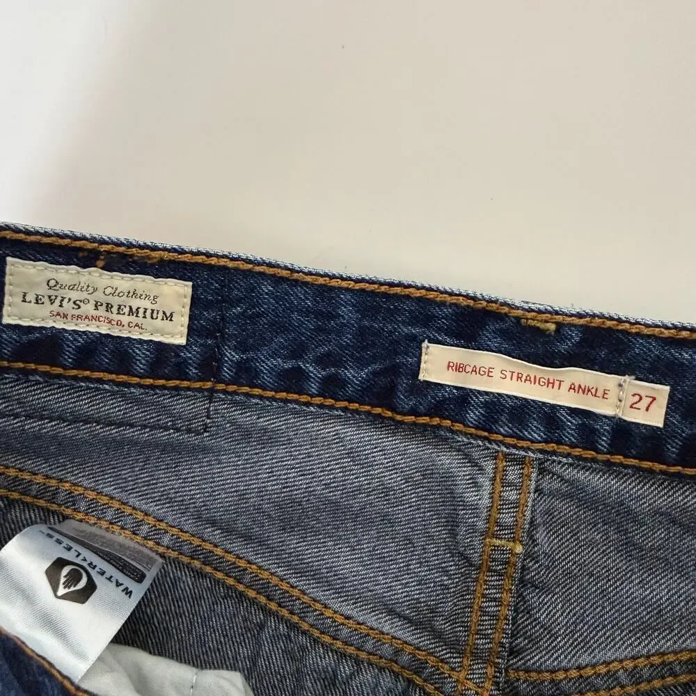 Levi's Premium Ribcage Straight Ankle Jeans High Rise 72693 - 27 W27 L29